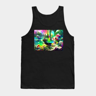 Color Globs | Rainbow Water Forest Tank Top